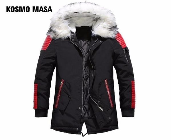 

kosmo masa black long man winter jacket men warm fur hooded 2018 mens jackets and coats zipper down men parkas mp0293764923