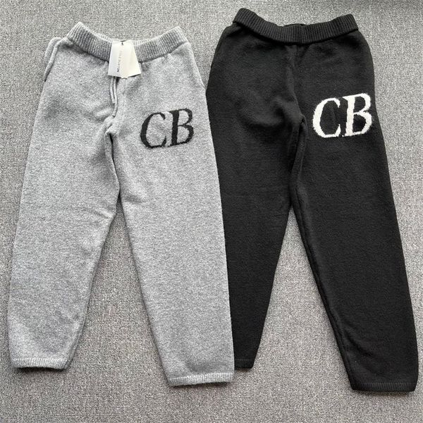 

men's pants cb cole buxton knit pants men women vintage jacquard cb woolen oversized cole buxton sweatpants inside tags 230808, Black