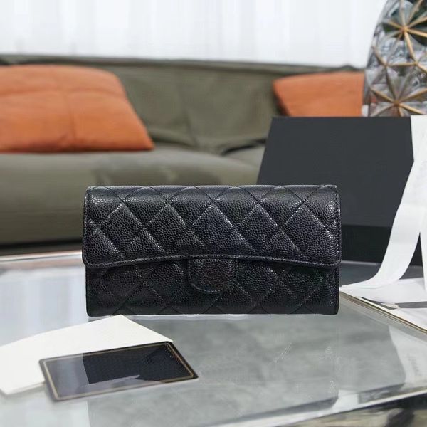 

10a fashion selling classic womens flip wallets sheepskin luxurys designer bag gold and silver buckle coin purse card holder with box, Red;black