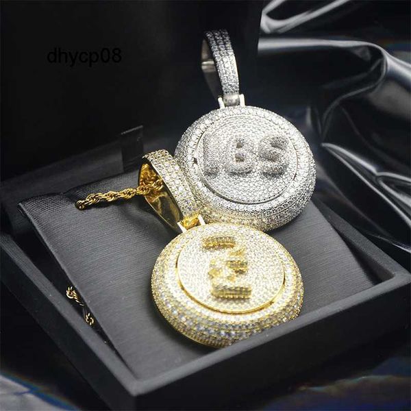 

designer jewelry diy hip hop iced out custom letter name real 925 silver 10k 14k 18k gold diamond moissanite pendant alphabet necklace for m