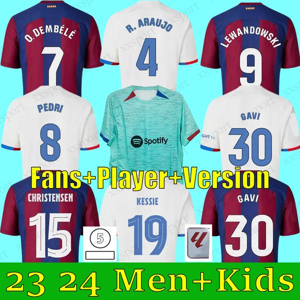 

23 24 barcelona lewandowski soccer jerseys ansu fati camiseta 2024 pedri ferran raphinha barca marcos a. football shirt o. dembele sergio me, White;black
