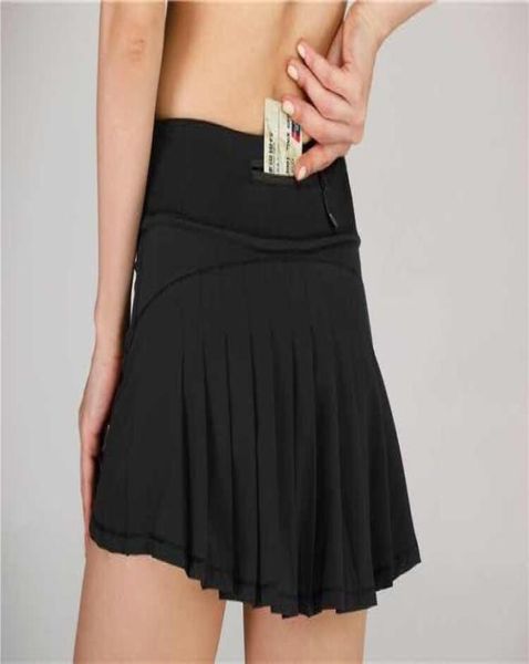 

l skirt short new through high waist women yoga shorts solid sports gym wear breeches leggings elastic fitness lady yoga short9046857, Black