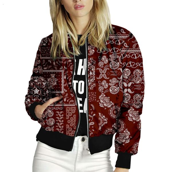 

womens jackets paisley pattern coat bombers y2k spring korea bomber clothes down coats support for customization 230808, Black;brown