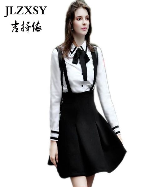 

jlzxsy new fashion women elegant strap skirt high waist suspender skirt pleated swing a line ball gown mini7097886, Black