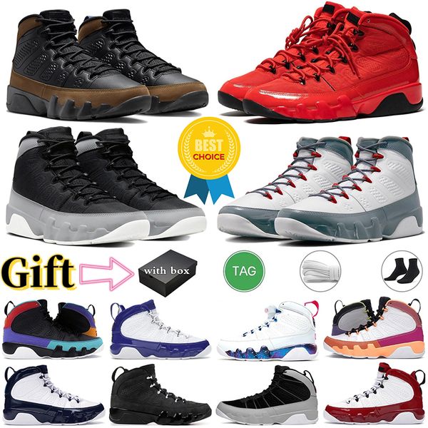 

with box 9 basketball shoes jumpman 9s men women chile red black white yellow space jace racer blue particle grey mens womens outdoor sports