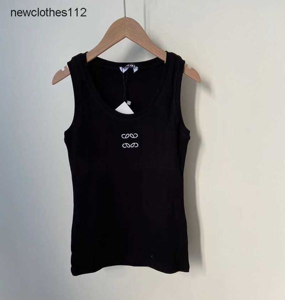 

women's designer knitted t-shirt embroidered tank yoga tank sports tank, White