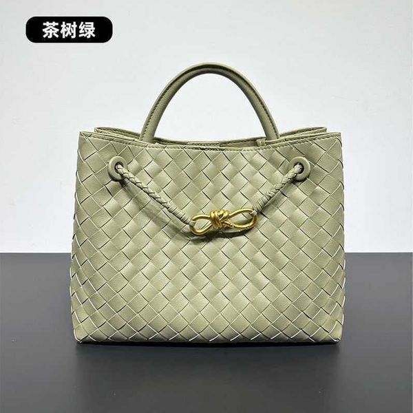 

botegas same designer purse andiamo small design bag cowhide woven handbag metal rope buckle tote one shoulder crossbody women's 6sqi