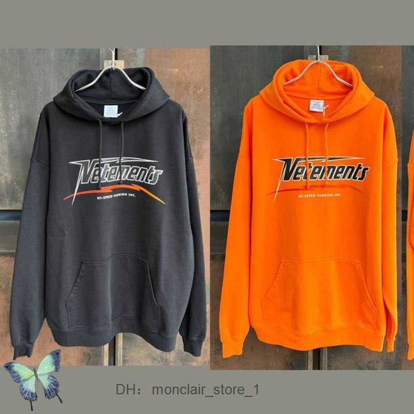 

2023 men s sweatshirts oversize vetements orange terry women vtm 221231 zl9m, Black