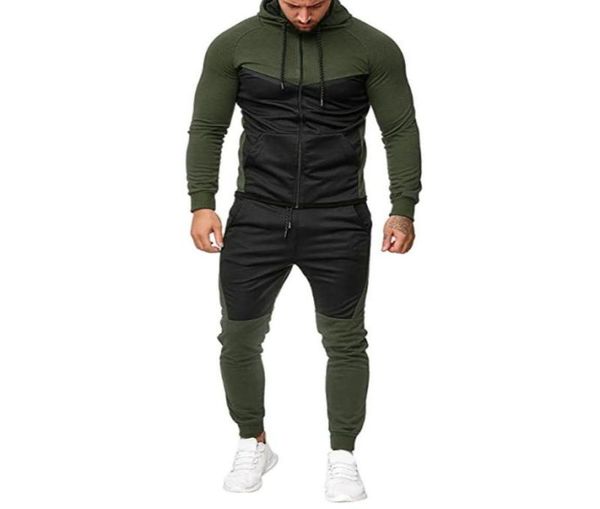

men039s sportswear two piece set mens casual hooded sports wear men039s tracksuit training sweat suit men track suitg38690689, Gray