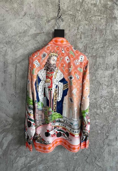 

2022 summer new fashion mens designer beautiful printing shirts us size shirts mens designer button long sleeve shirts2192448, White;black