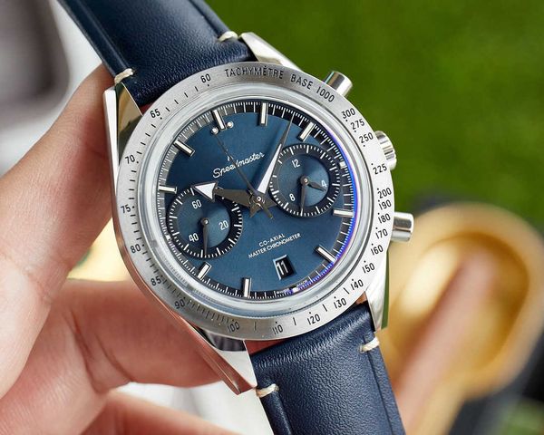 

designer men speedmaster watch omeg speedmaster automatci movement watches 7e32 mechanical chronograph montre omg luxe 42mm 5atm prx uhr wit, Slivery;golden