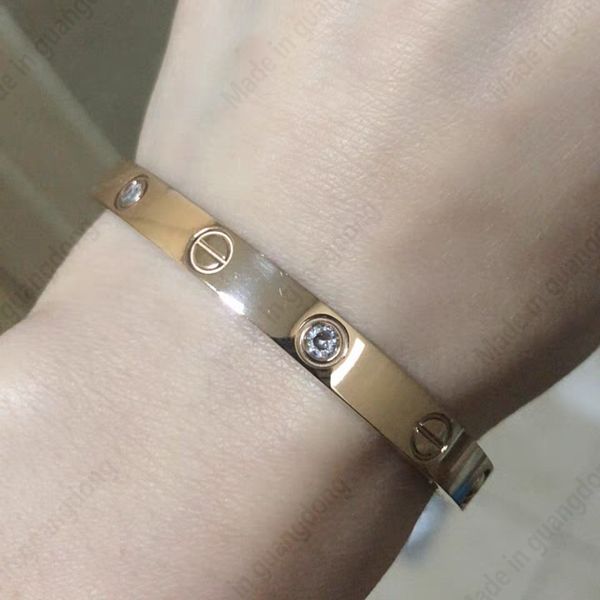 

love womens designer bracelet luxury jewelry set womans gold plate jewelry with diamond titanium steel bangle bracelets never fading non-all, Black