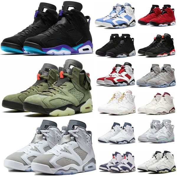 

jumpman 6 6s mens basketball shoes midnight navy georgetown maroon british khaki black infrared unc white red oreo electric green carmine ch