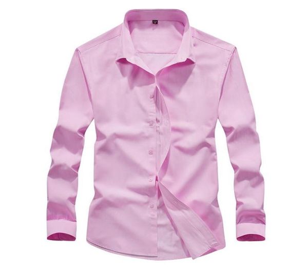 

men039s casual shirts men long sleeve shirt solid color business office formal dress plus size 5xl male chemise my1853433483, White;black