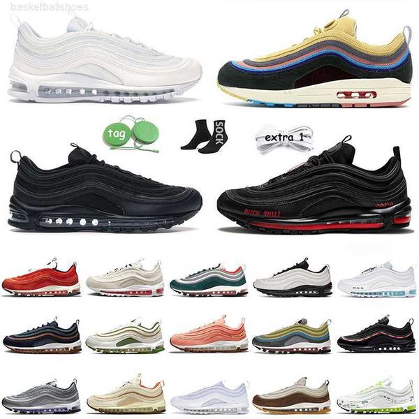 

2023 max 97 running shoes 97s womens mens platform sneakers triple black white sean wotherspoon muslin pink foam cork undefeated sail treeli