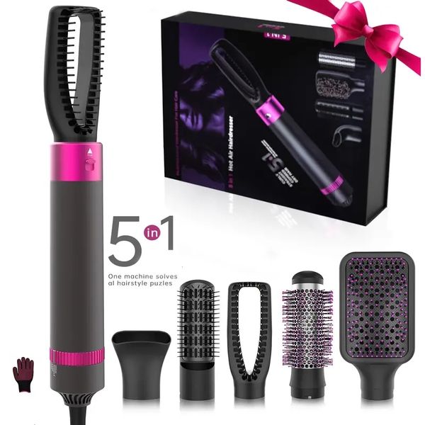 

5-in-1 hair dryer brush - get salon-quality styling with negative ionic air technology