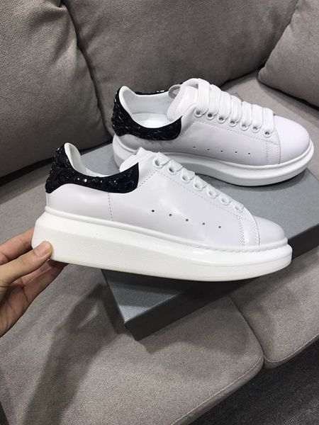 

designer sneaker trainer casual shoes leather letter overlays fashion platform mens womens 0808, Black