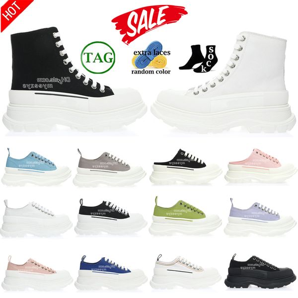 

luxury casual canvas shoes boots tread slick lace up triple black royal red low platform designer rubber outdoor womens trainers chunky trea