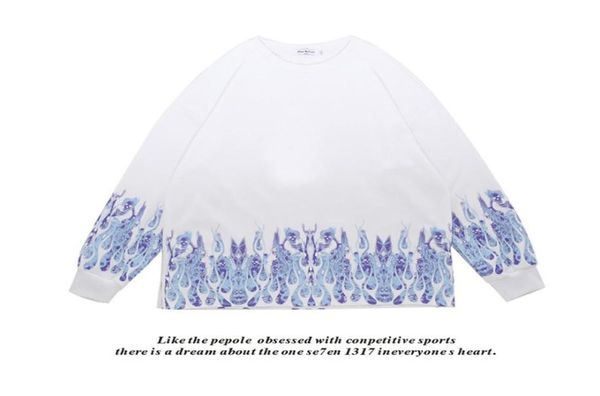 

streetwear hip hop purple flame print autumn winter hoodies sweatshirts men sporty casual loose fashion long sleeve pullover w6703156, Black