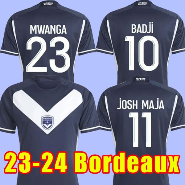 

girondins 23 24 maillot lisboa soccer jerseys foot kids kit fc football shirts home training bakwa badji josh maja mwanga 2023 2024 home fan, Black;yellow