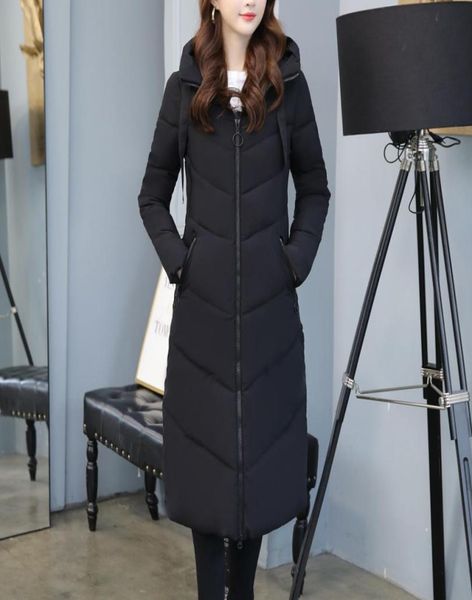 

big pocket women parks feminine coat clothing warm jacket winter parkas long outerwear fashion oversize coats womensg306494032, Black