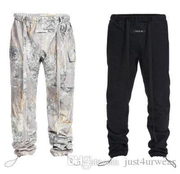 

mens fashion brand cargo pants casual hip hop sport full length drawstring straight pants male fashion clothing4637084, Black