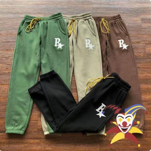 

embroidered sweatpants men women 1 quality drawstring pants trousers, Black;brown