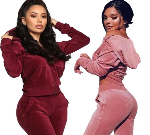 

women tracksuit hoodies sets long sleeve zipper jackets sweatpants ladies two piece suits autumn running set female sports suit 052406894, Gray