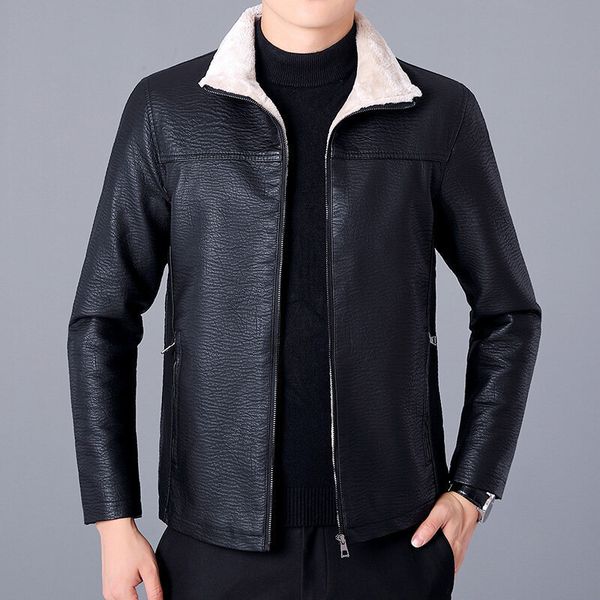 

men's jackets fleece leather jacket autumn winter slim korean version handsome bomber motorcycle 230809, Black;brown