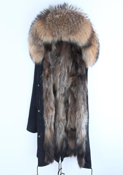 

2020 men winter jacket natural raccoon fur coats hooded warm long jackets plus size 7xl male parkas thick warm real fur coat17462141, Black