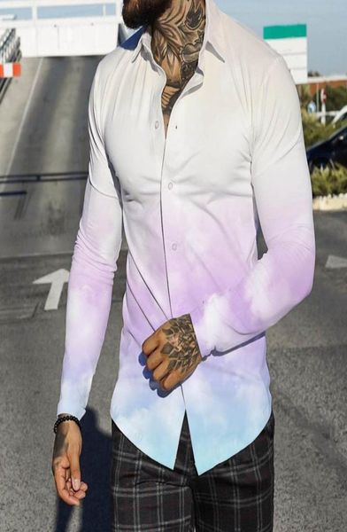 

men039s casual shirts men autumn winter single breasted lapel full print beach long sleeve vacation outdoor holiday shirt memor2998508, White;black