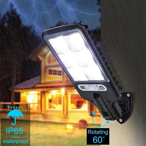 

30w8pcs solar lights outdoor solar street lamp with 3 mode waterproof motion sensor security lighting for garden yard path patio