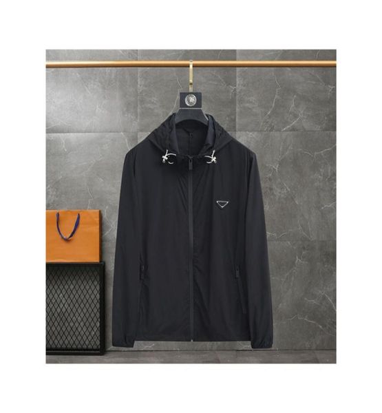 

2023 men039s jackets hoodies windbreaker coats classical men women zipper long sleeve thin casual jacket couple windproof sunsc8429760, Black;brown