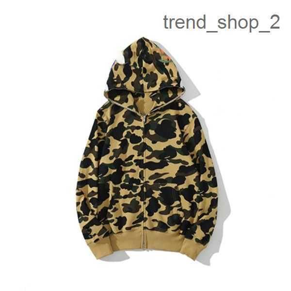

men's designer hooded zippered jacket bapes hoodie camouflage print shark hoodie bathing ape y2k american street fashion selling hoodie, Black