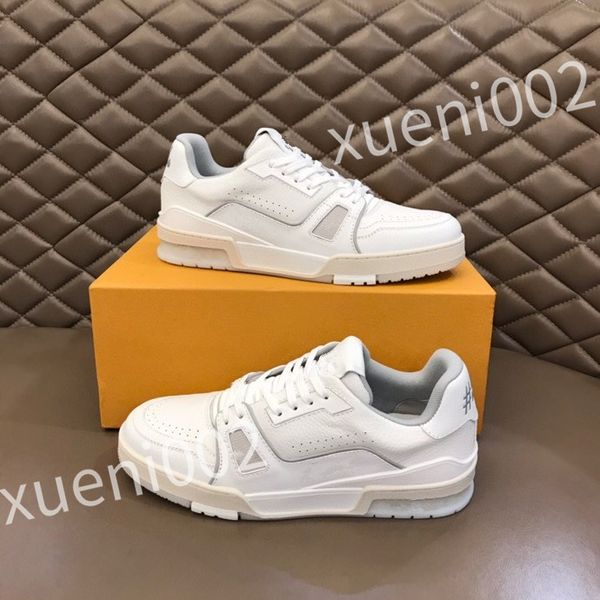 

2023 new fashion women's men's designer shoes lace-up flats embroidered ladies sneakers white size 39-45 rd0804, Black