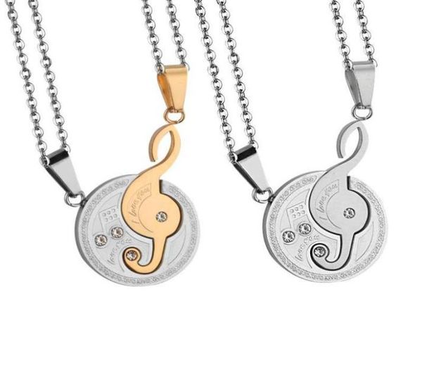 

couples necklaces mens stainless steel steel color chains necklaces black gifts for female accessories jewelry on neck whole5063505, Silver