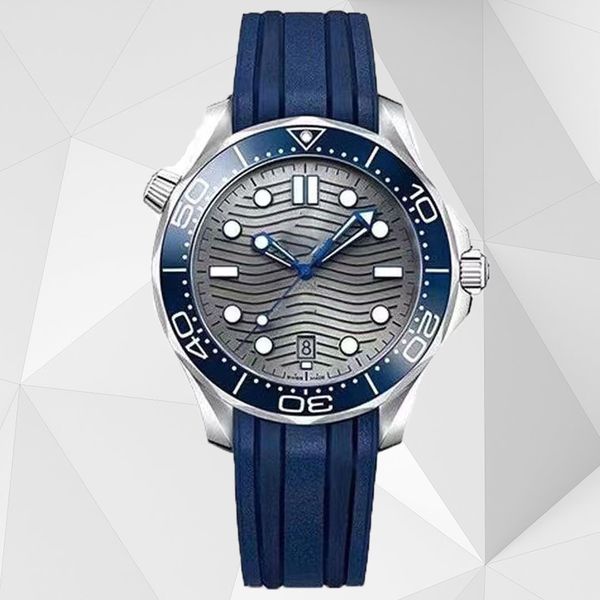 

watches men luxury watch omg hippocampus series mechanical watch stainless steel sport multifunction three eye automatic wristwatch wristwat, Slivery;brown