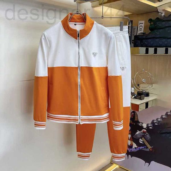 

men's tracksuits designer high-end leisure sports suit men's autumn and winter 2022 fashion two-piece set large european trend ecl, Gray