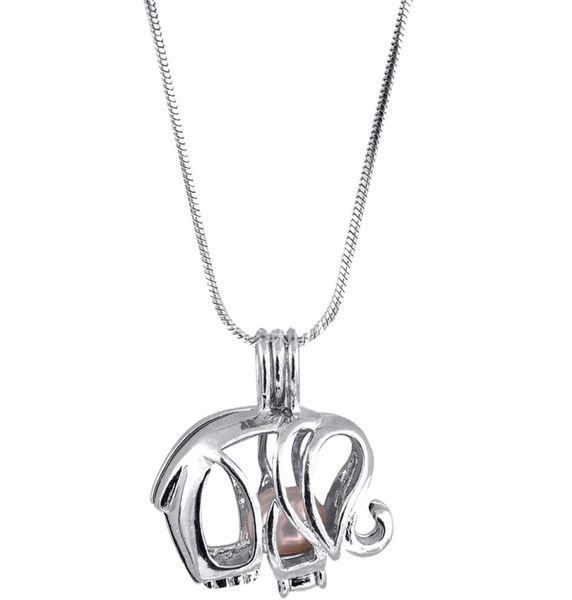 

hollow elephant pearl oysters cage pendants opening gembeads cages lockets charms fit necklaces bracelets diy fashion jewelry who4533879, Silver