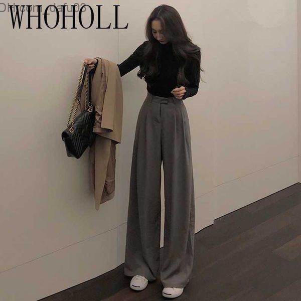 

women's pants capris 2022 spring set pants women's solid wide leg pants women's pants z230809, Black;white