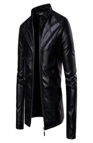 

mens jackets new collar male locomotive leather fashion pure color washed pu leather jacket3883950, Black;brown