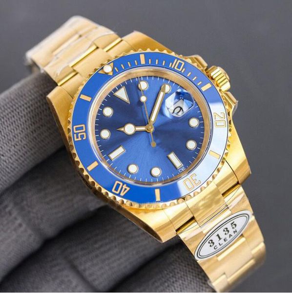 

men watches 41mm black ceramic case waterproof watch system rotating bezel 904l scratch resistant calibre 3235 self winding chromalight hour, Slivery;brown