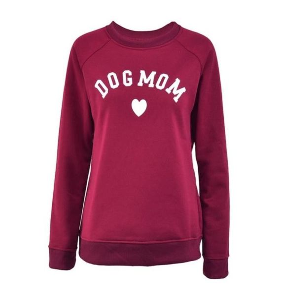 

dog mom women039s plus velvet fashionable long sleeve casual sweatshirt printing heartshaped print kawaii sweatshirt clothing 1455578, Black