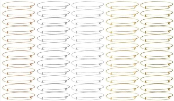 

bangle 60pcs expandable bracelets for women high polished vintage style adjustable wire party bracelet diy jewelry making43280292317102, Black