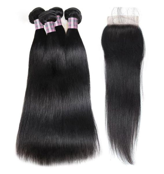 

brazilian deep wave human hair bundles with closure peruvian hair 4 bundles malaysian body wave deep loose hair extensions74441536720154, Black