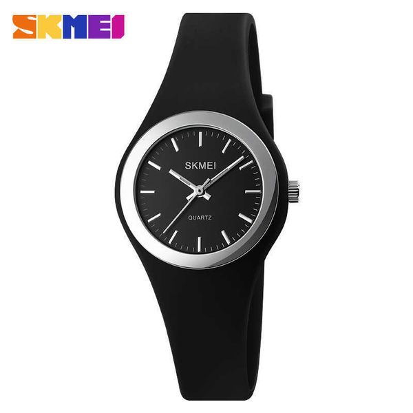 

skmei fashion quartz women's watches woman silicone strap clock simple design ladies wrist watches 1722, Blue