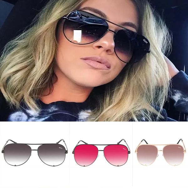 

sunglasses quay brand women mirror pilot for fashion driving travel eyewear gradient female glasses mujersunglasses, White;black