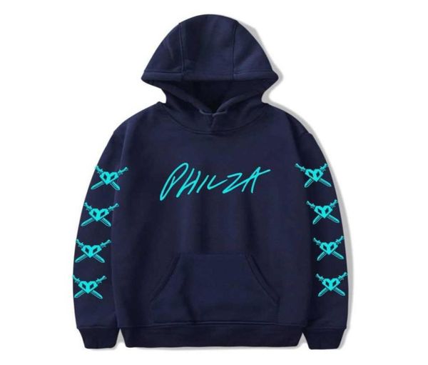 

philza merch blue crossed hardcore hearts front hoodie sweatshirt menwomen ph1lza hoodies harajuku pullover3458296, Black