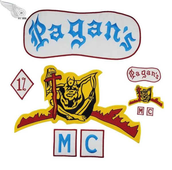

sell pagan embroidery patches motorcycle badge for clothing biker rider vest24785235981211, Black