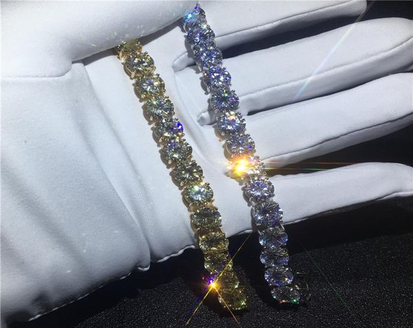 

charm tennis bracelet 8mm 5a cubic zirconia white gold filled engagement bracelets for women wedding accessaries 2 colors select5339907, Black